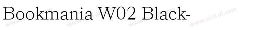 Bookmania W02 Black字体转换